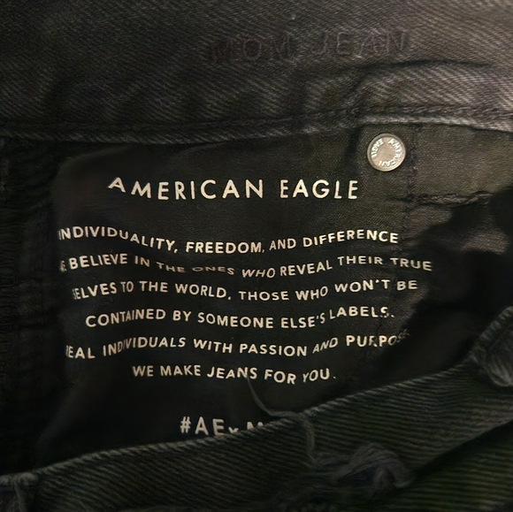 American Eagle Black Distressed Skinny Jeans Size 0 - Picture 7 of 8